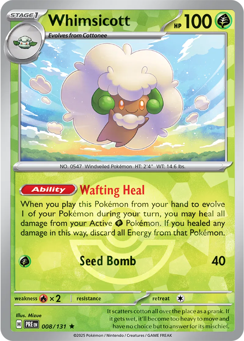 Whimsicott Poke ball Holo